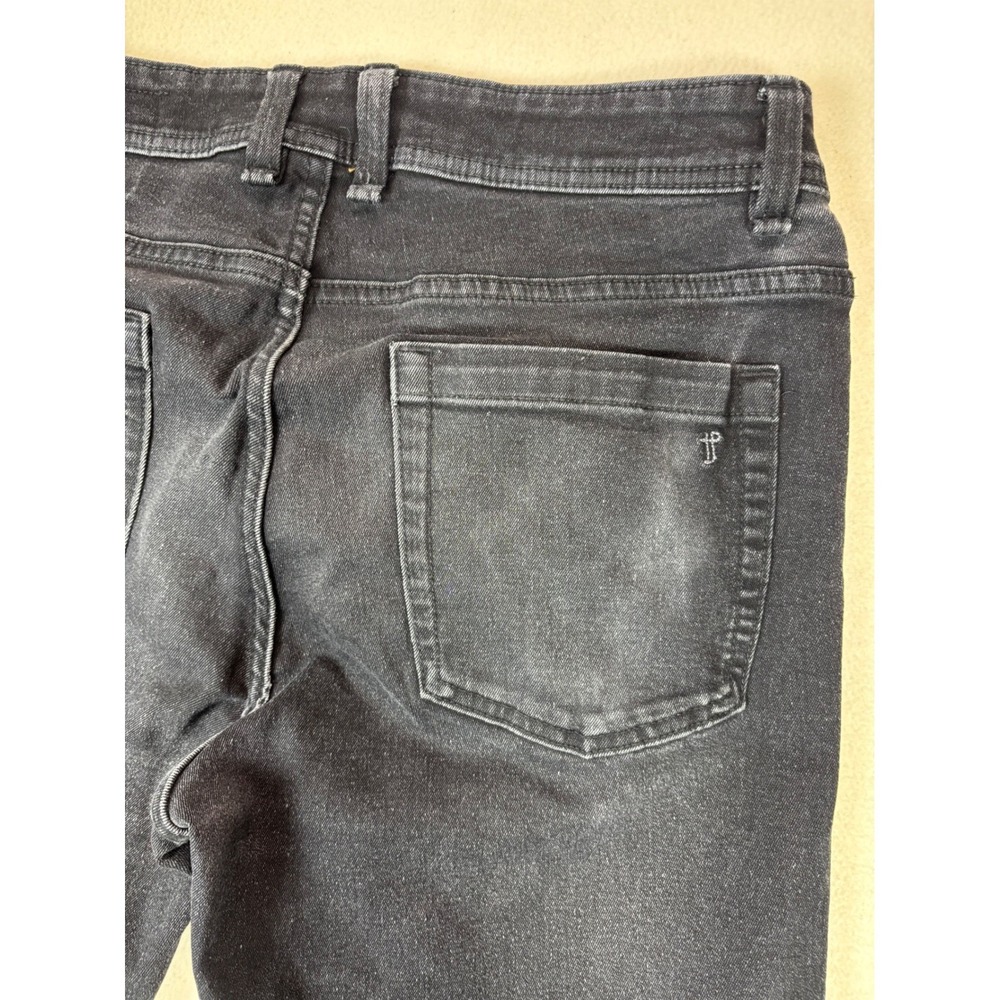 TPJ the Perfect Jean Mens Slim‎ Fit worn in Distressed Black Jeans 33x32 - Picture 7 of 8